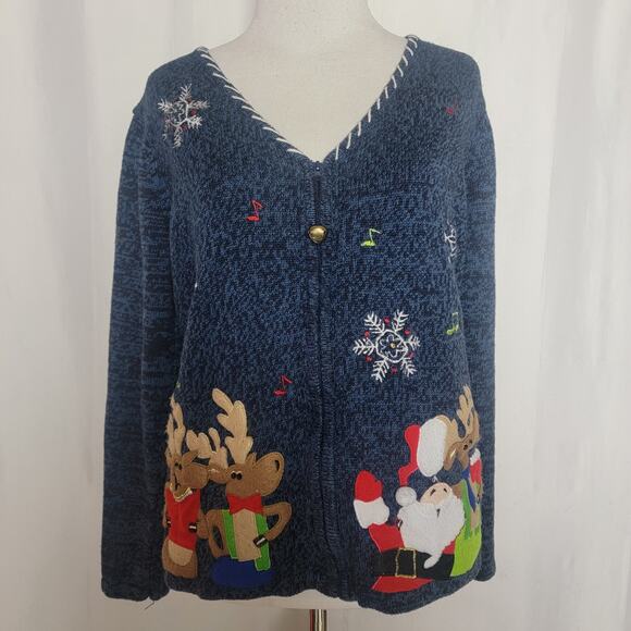 Tiara International Christmas Collection Wool Sweater SZ Medium